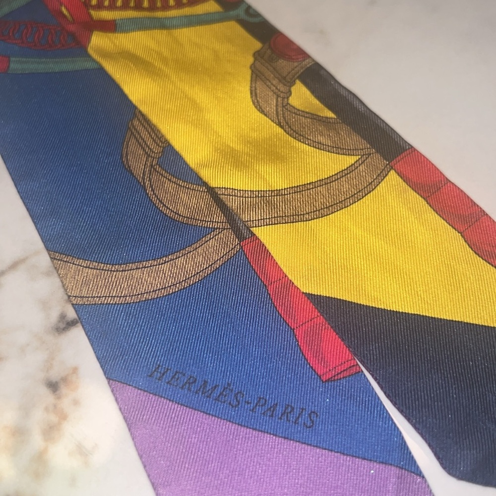 Preloved HERMES  Multicolor Twilly Scarf - Picture 8 of 11